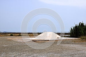 Cagliari: overview of saline in the Molentargius Regional Park - Idrovora of Rollo - Sardinia, Italy photo