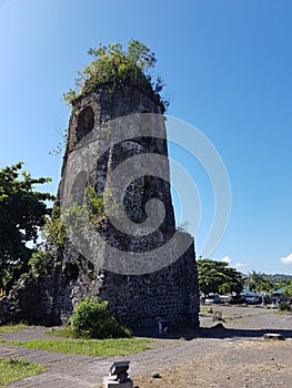 Cagsawa Ruins Belfry Tower Bicol Philippines photo
