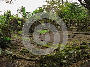 Cagsawa ruins near Legazpi on the Philippines January 18, 2012