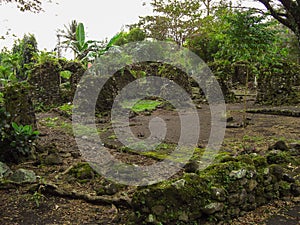 Cagsawa ruins near Legazpi on the Philippines January 18, 2012 photo