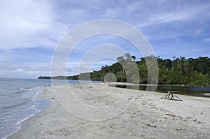 Cahuita National Park beach, Costa Rica, Caribbean Sea