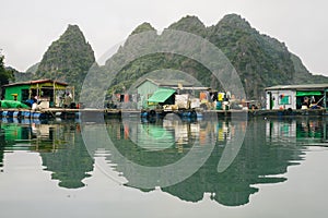 Cai Beo floating village in Ha Long Bay