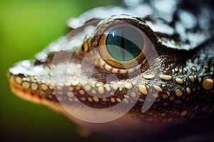 Caiman Crocodile eye, close up