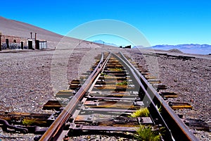 Caipe railway station in the Arizaro salt flat photo