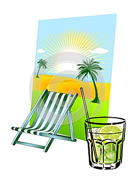 Caipirinha and deck chair