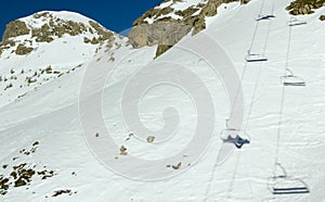 Cairlift shadows (1), Serre Chevalier, France photo