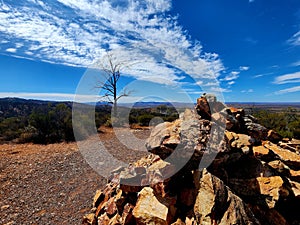 Cairn at Buckaringa Lookout, Flinders Ranges