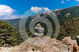 Cairn on GR20 hiking trail in Corsica - 1