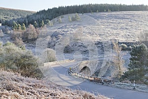 Cairn Mount mountain pass bridge in Aberdeenshire near Fettercairn among the Grampian hills an ancient military route
