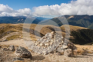 Cairn in Nelson Lakes National Park