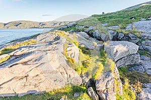 The cairn at the northernmost point on the Mageroya island, Norw