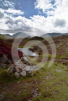 Cairn over Blackbeck Tarn