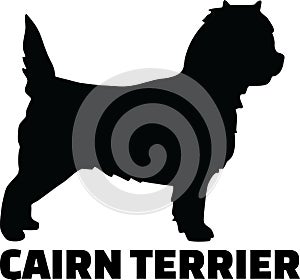 Cairn Terrier silhouette with name