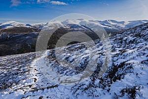 The Cairngorms from  Meall a' Bhuachaille via Ryvoan Bothy