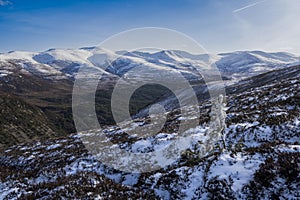 The Cairngorms from  Meall a' Bhuachaille via Ryvoan Bothy