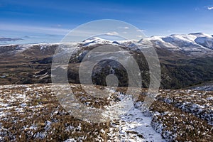 The Cairngorms from  Meall a' Bhuachaille via Ryvoan Bothy