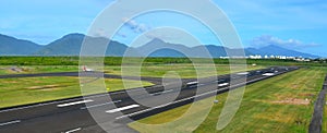 Cairns Airport runway in Queensland Australia