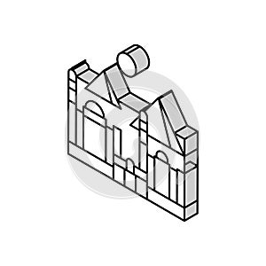 cairo ancient city isometric icon vector illustration