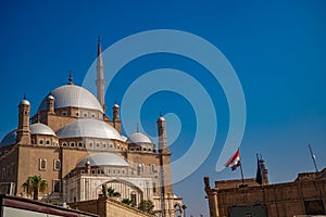 Cairo citadel the great mosque view sunset panorama egypt