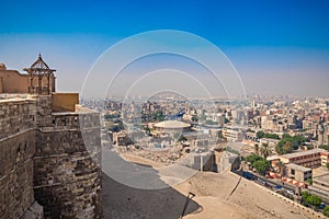 Cairo citadel the great mosque view sunset panorama egypt