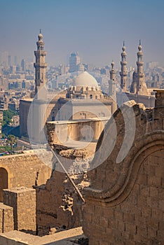 Cairo citadel the great mosque view sunset panorama egypt