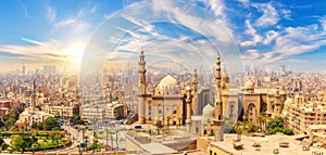 Cairo Citadel view the Mosque Madrassa of Sultan Hassan, Egypt