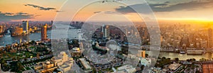 Cairo cityscape at sunset