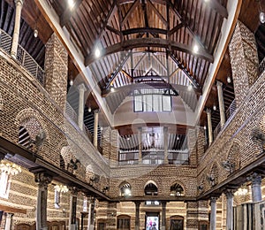 Cairo, Egypt - September 16, 2018: Inside Abu Serga church. Saints Sergius and Bacchus Church, also known as Abu Serga, in Coptic