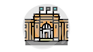 cairo museum color icon animation