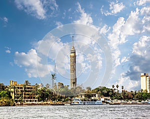 Cairo Tower, Cairo on the Nile in Egypt