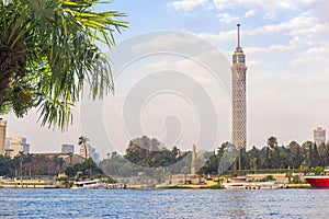 Cairo TV tower on Nile