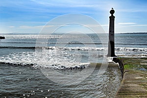 Cais das Colunas and the Tagus River in Lisbon