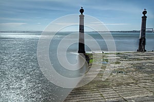 Cais das Colunas and the Tagus River in Lisbon