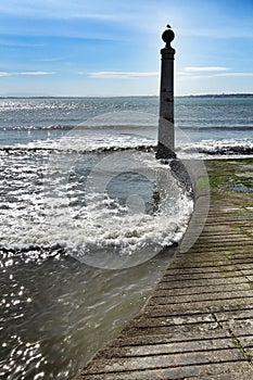 Cais das Colunas and the Tagus River in Lisbon