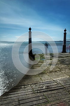 Cais das Colunas and the Tagus River in Lisbon