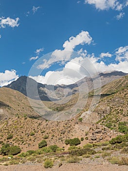 Cajon del Maipo. Maipo Canyon, a canyon located in the Andes. Ne