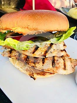 Cajun chicken burger