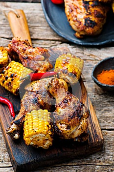 Cajun Chicken and Corn.