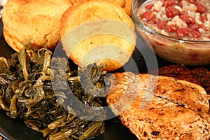 Cajun Chicken and Turnip Greens