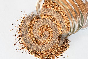 Cajun Seasoning Spilled from a Spice Jar