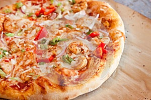 Cajun shrimp pizza