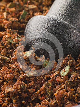 Cajun Spice Rub in a Pestle and Mortar photo