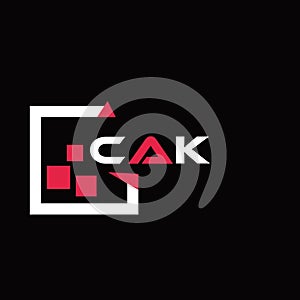 CAK creative minimalist letter logo. CAK unique vector initials alphabet letter logo design
