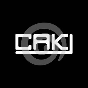 CAK letter logo creative design with vector graphic, CAK