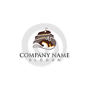 Cake and bakery sweet logo template design image concept bakery shop