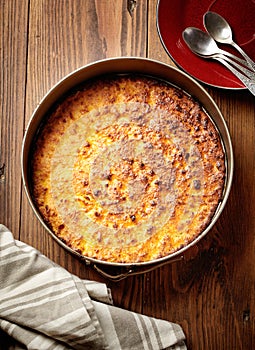 cake in a baking tin