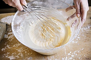 Cake batter food photography receipe idea