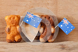 Cake bear and australia flag