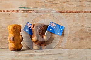 Cake bear and australia flag.