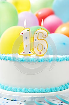 Cake Celebrating 16th Birthday photo